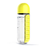 Water Bottle With Daily Pills Organizer