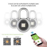 Smart Fingerprint Waterproof Anti-Theft Padlock Door Lock