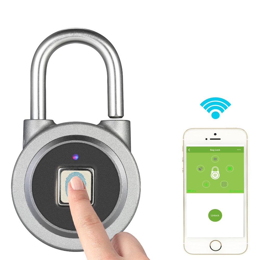 Smart Fingerprint Waterproof Anti-Theft Padlock Door Lock