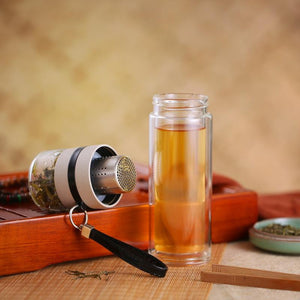 Glass Water Bottle With Tea Infuser